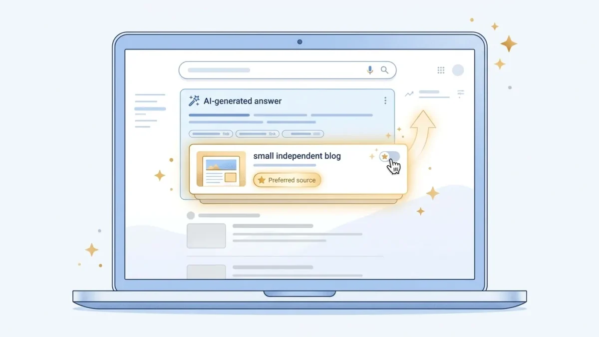 Google Preferred Sources — Illustration